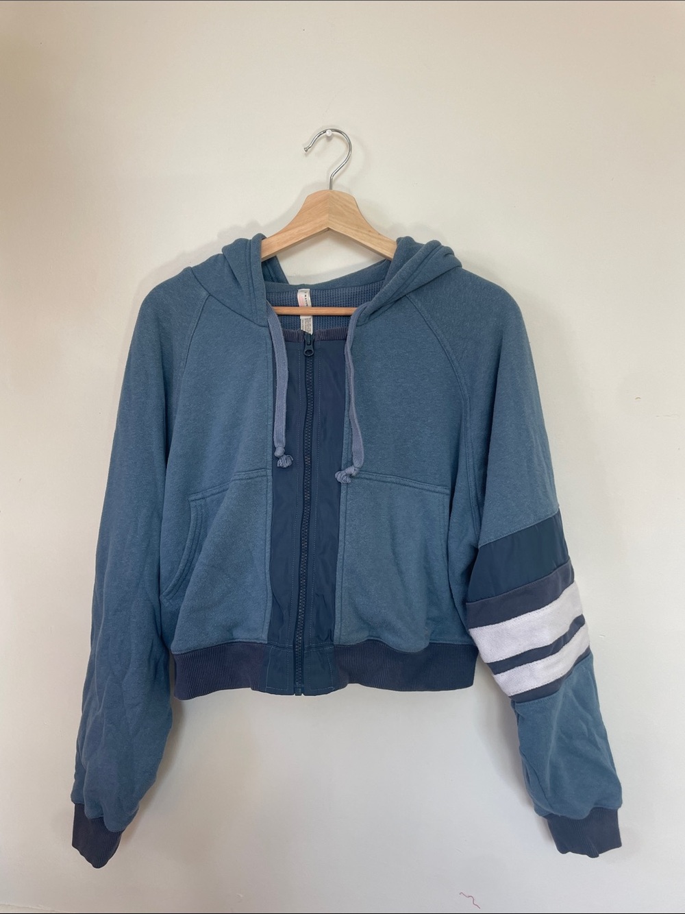 FP Movement by Free People Cropped Waffle Knit Lined Hoodie